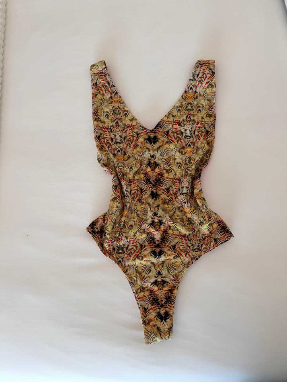 Reversible one piece high cut bikini by Kai Lani